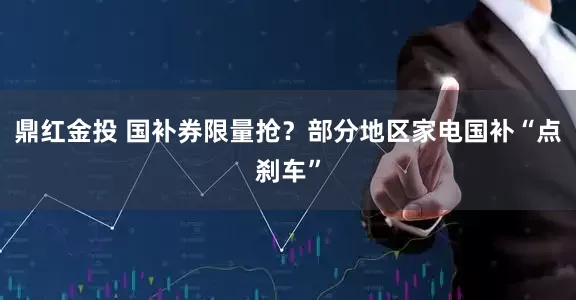 鼎红金投 国补券限量抢？部分地区家电国补“点刹车”